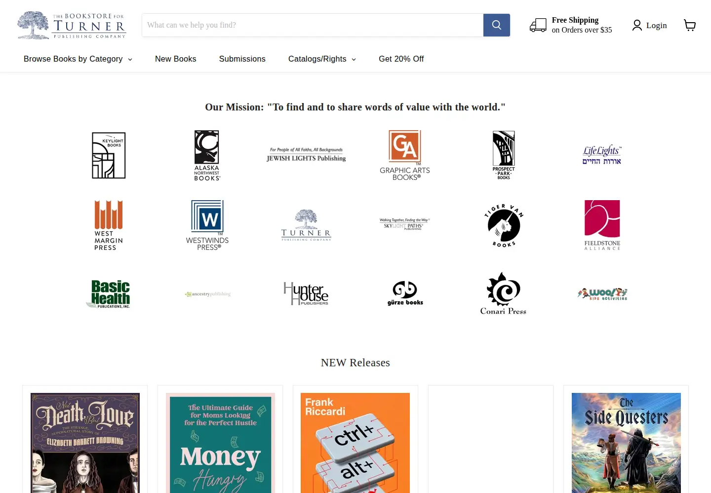 Screenshot of turnerpublishing.com