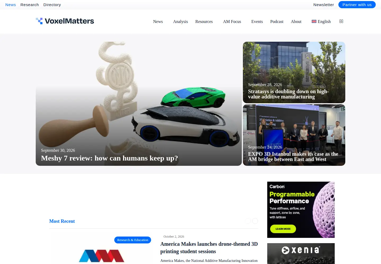 Screenshot of voxelmatters.com