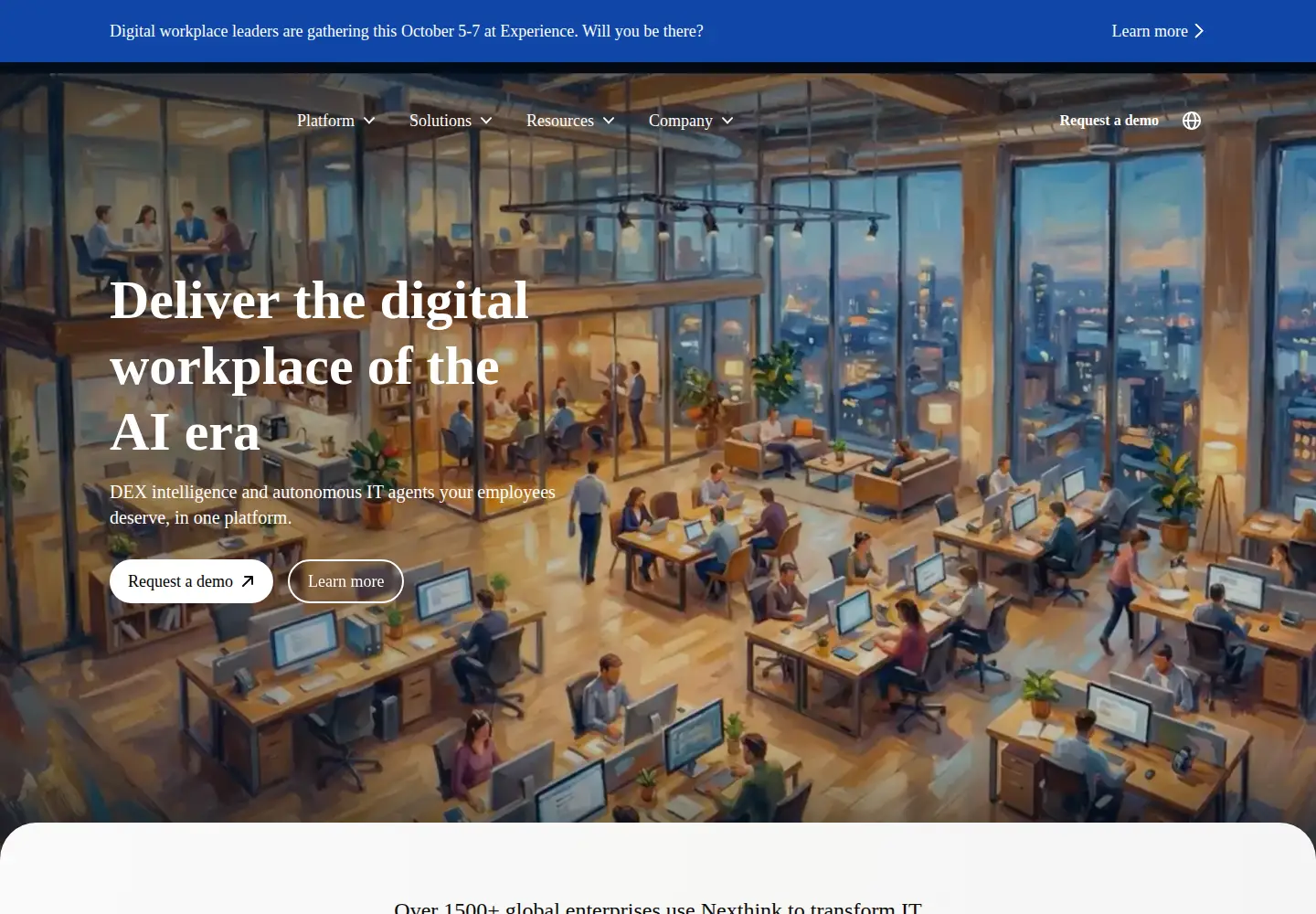 Screenshot of nexthink.com