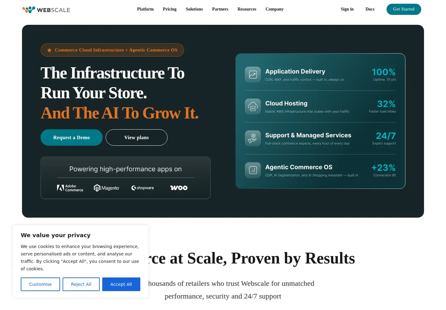 Screenshot of webscale.com