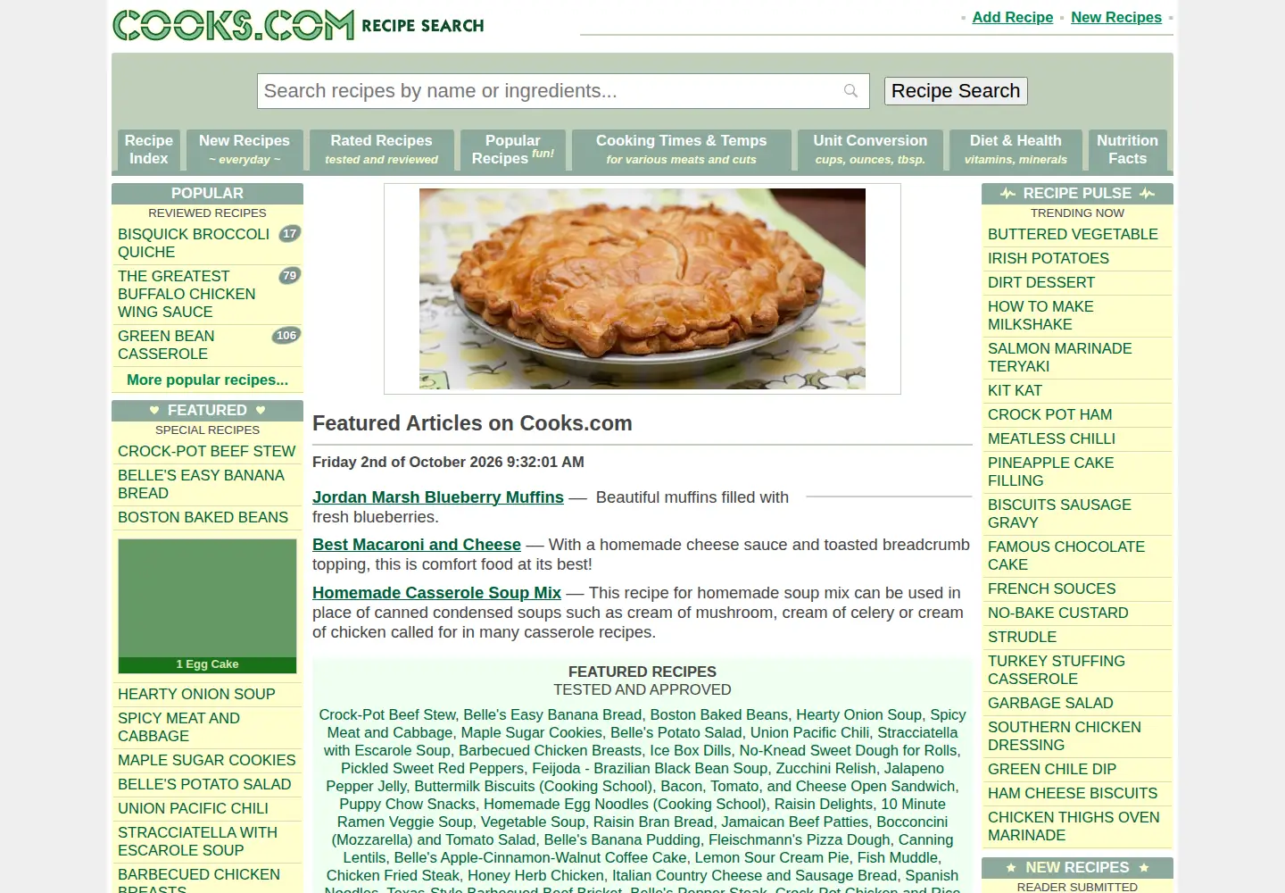 Screenshot of cooks.com