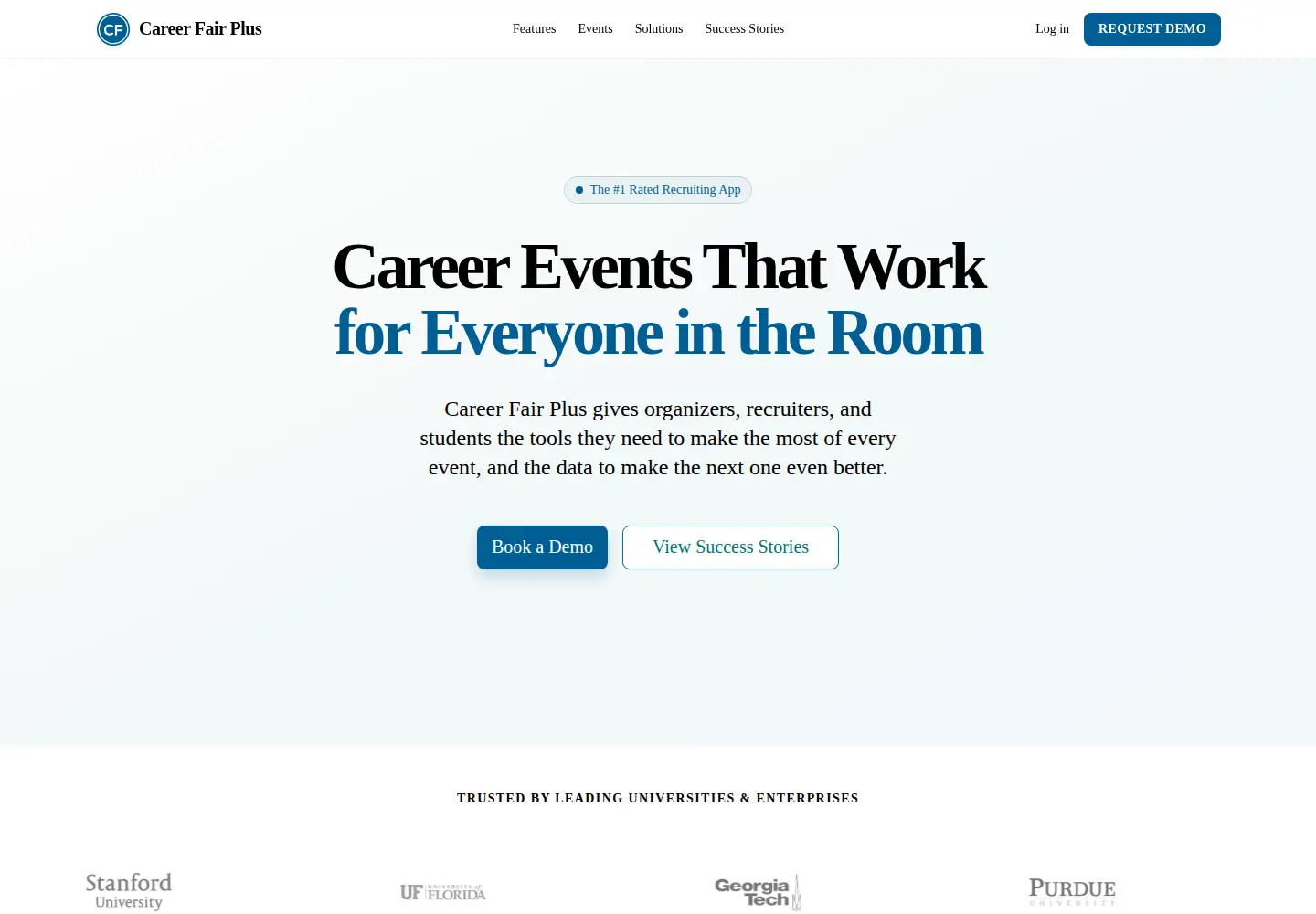 Screenshot of careerfairplus.com