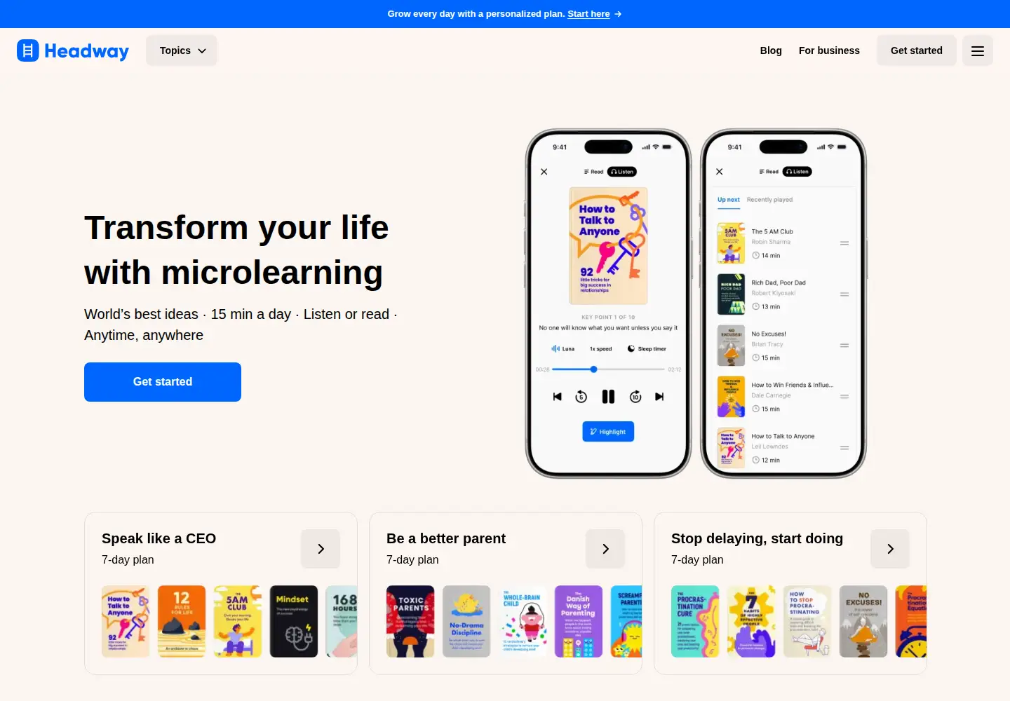 Screenshot of makeheadway.com