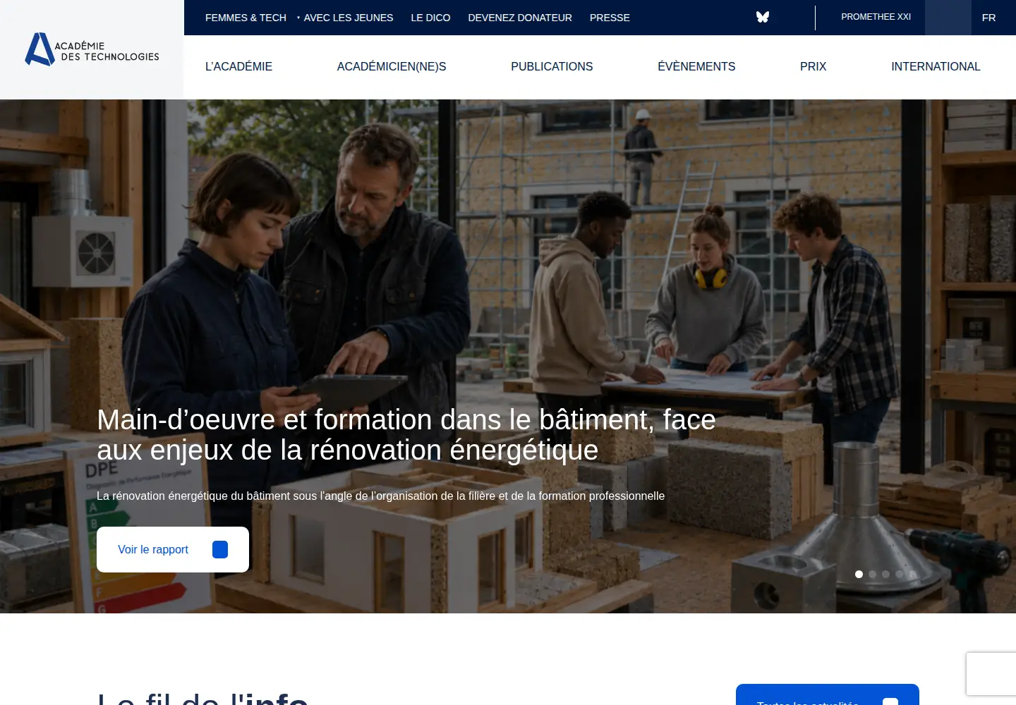Screenshot of academie-technologies.fr