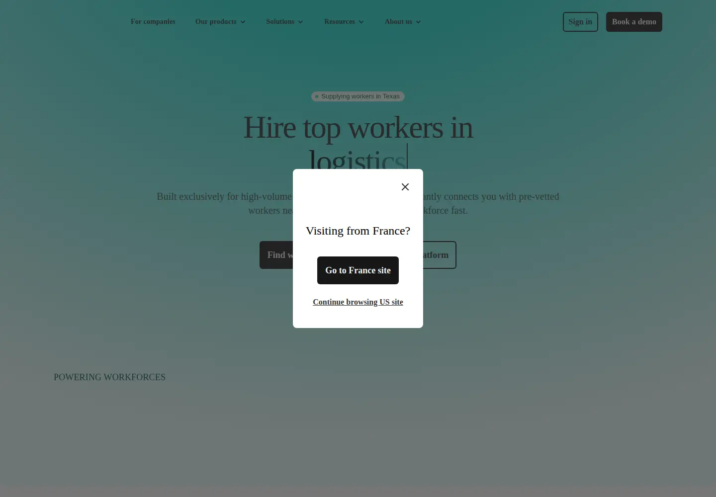 Screenshot of jobandtalent.com