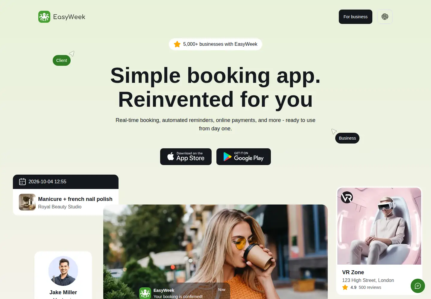 Screenshot of easyweek.io