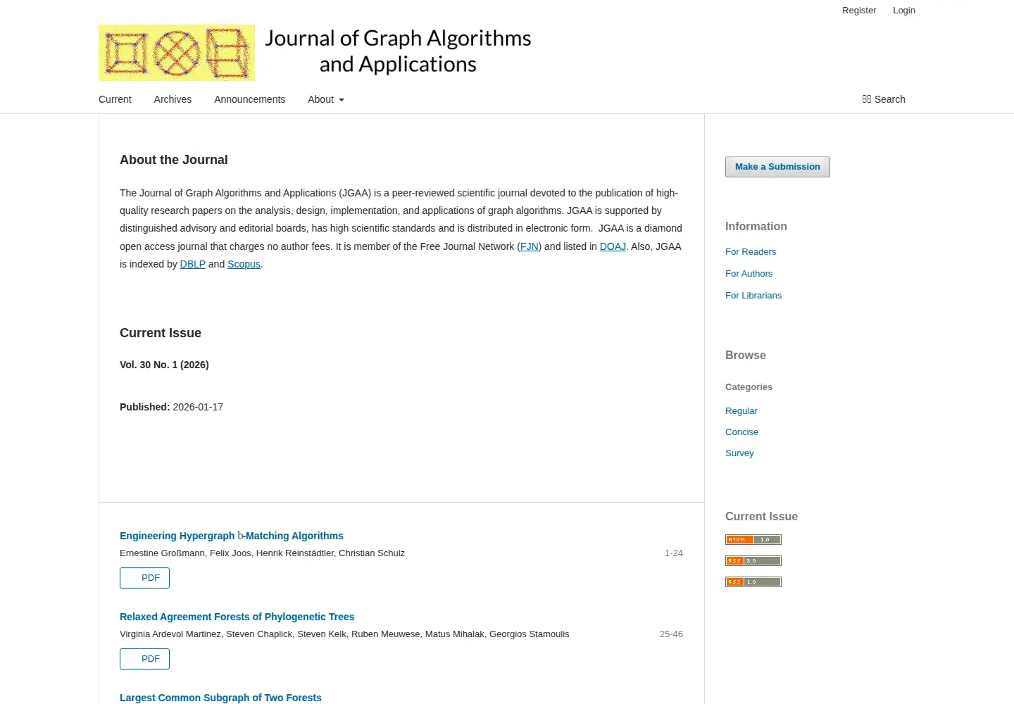 Screenshot of jgaa.info