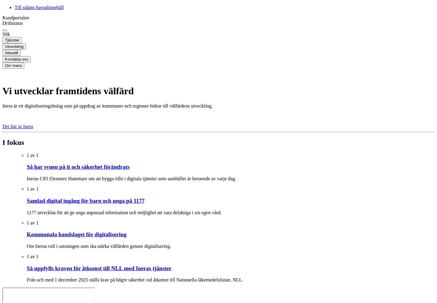 Screenshot of inera.se