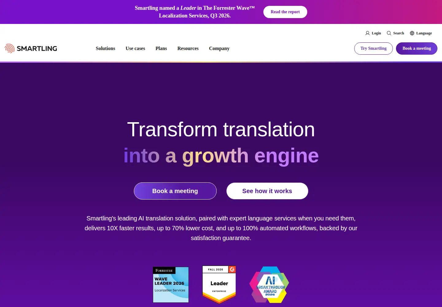 Screenshot of smartling.com