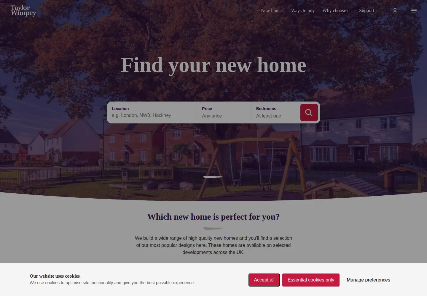 Screenshot of taylorwimpey.co.uk