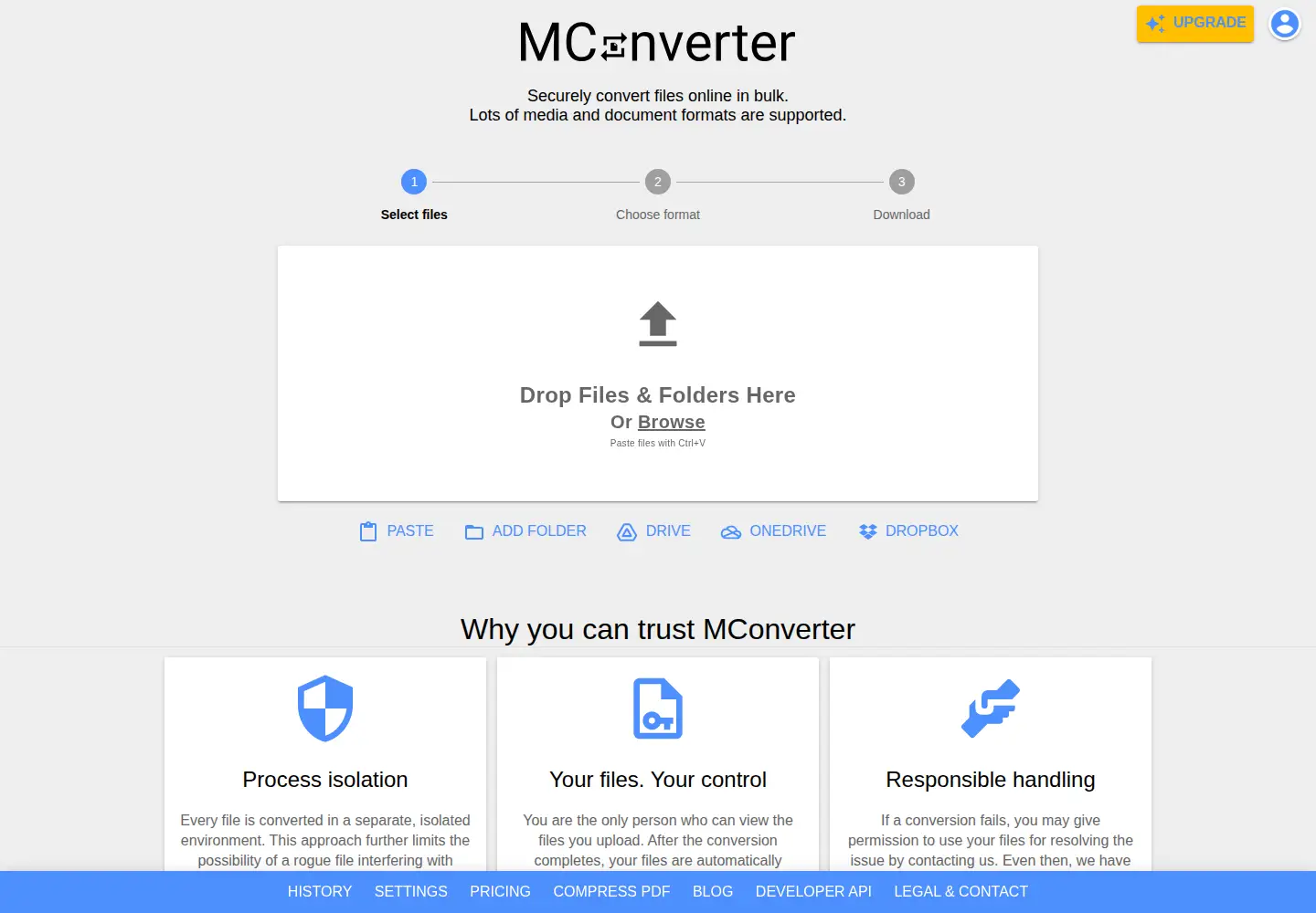 Screenshot of mconverter.eu