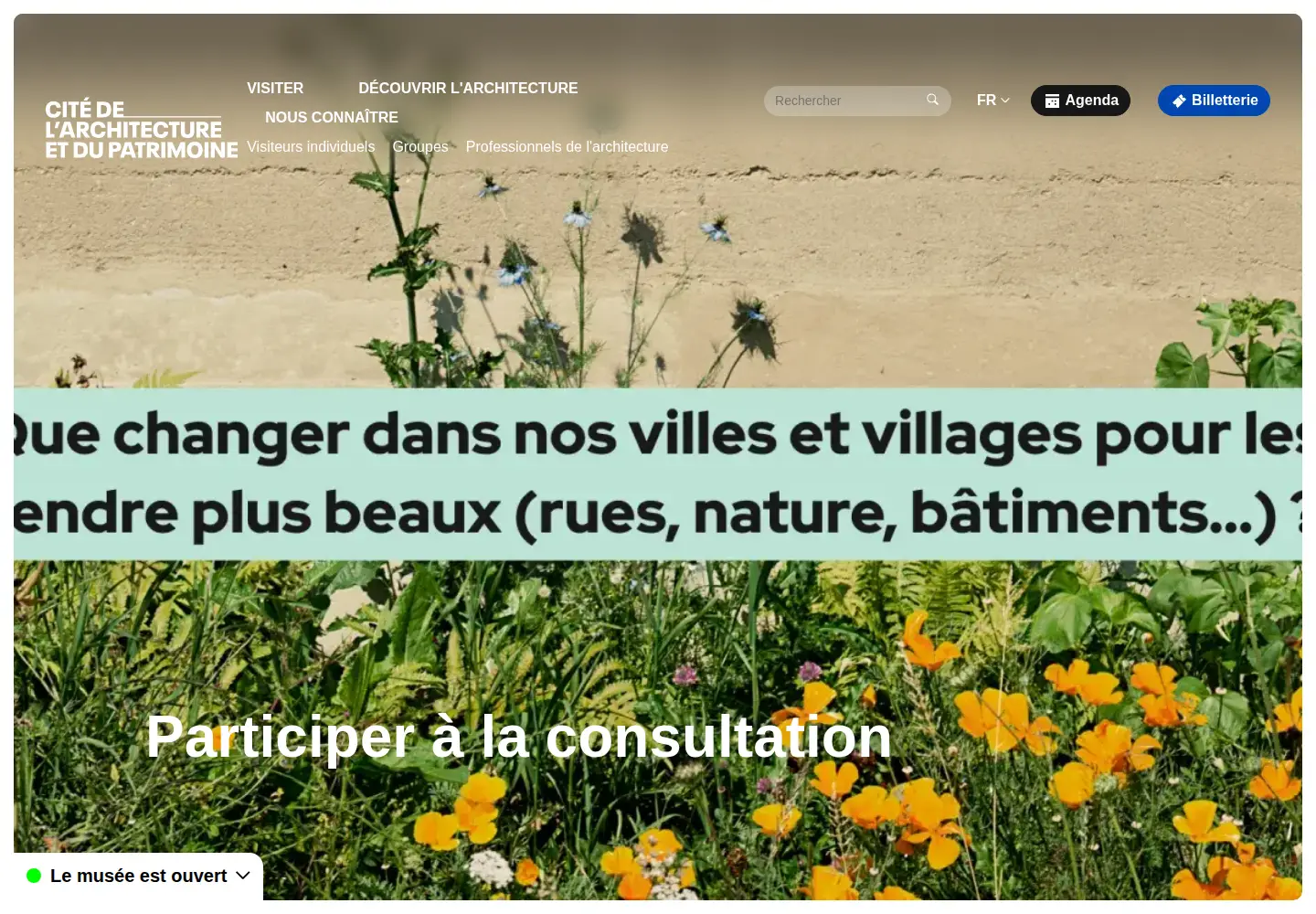 Screenshot of citedelarchitecture.fr