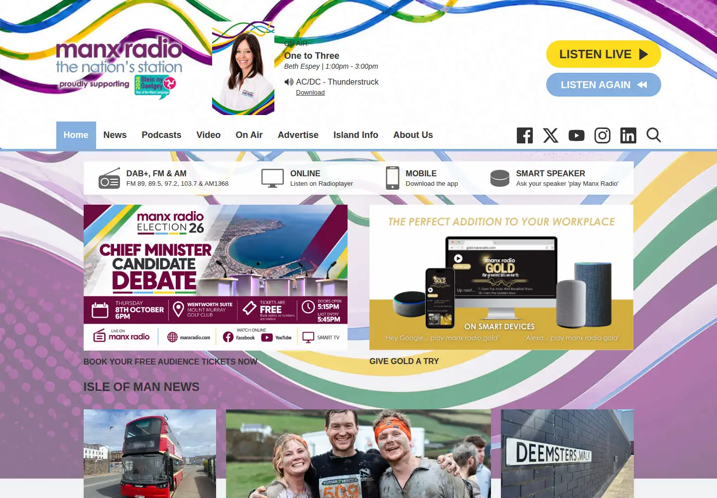 Screenshot of manxradio.com