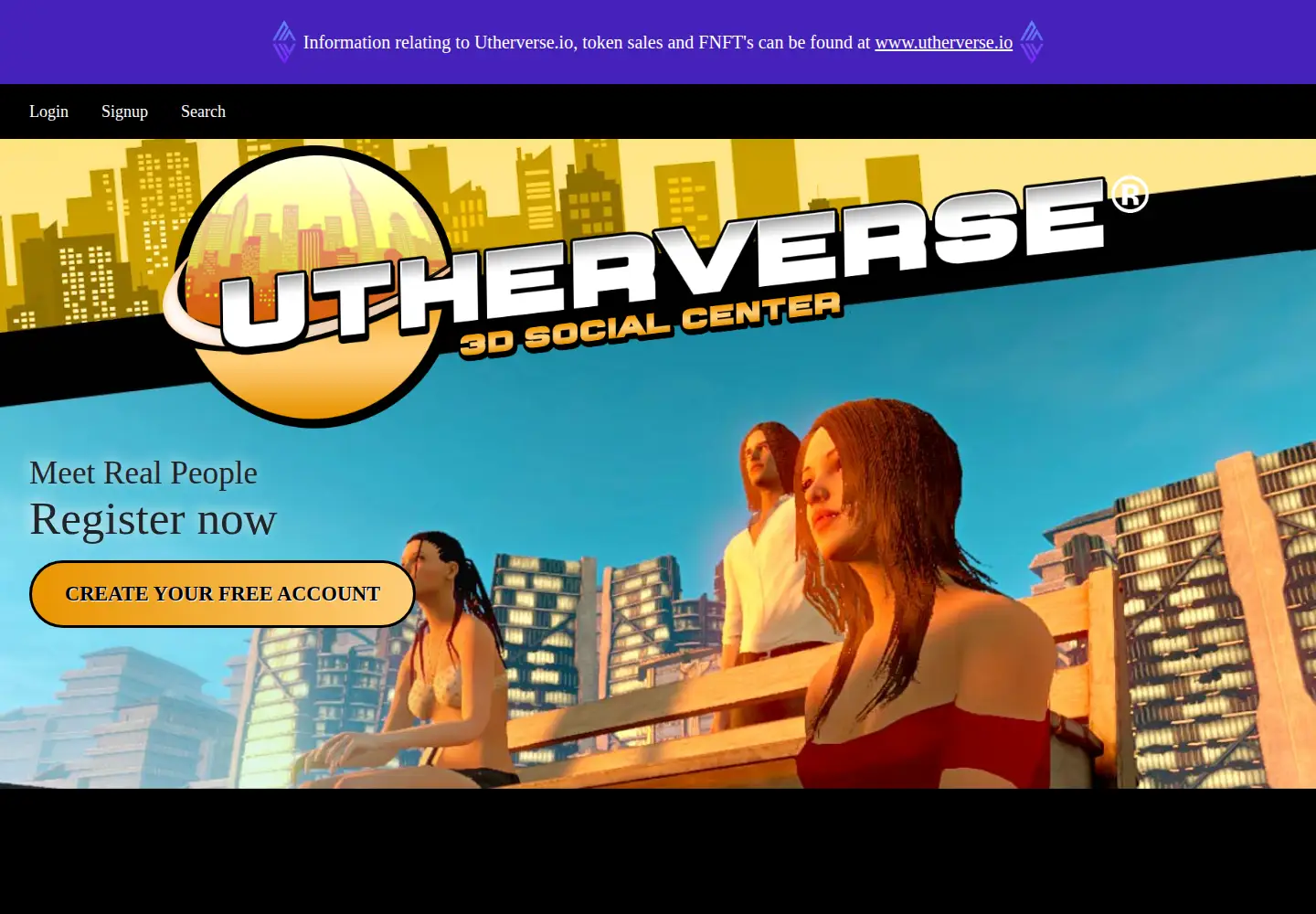 Screenshot of utherverse.com