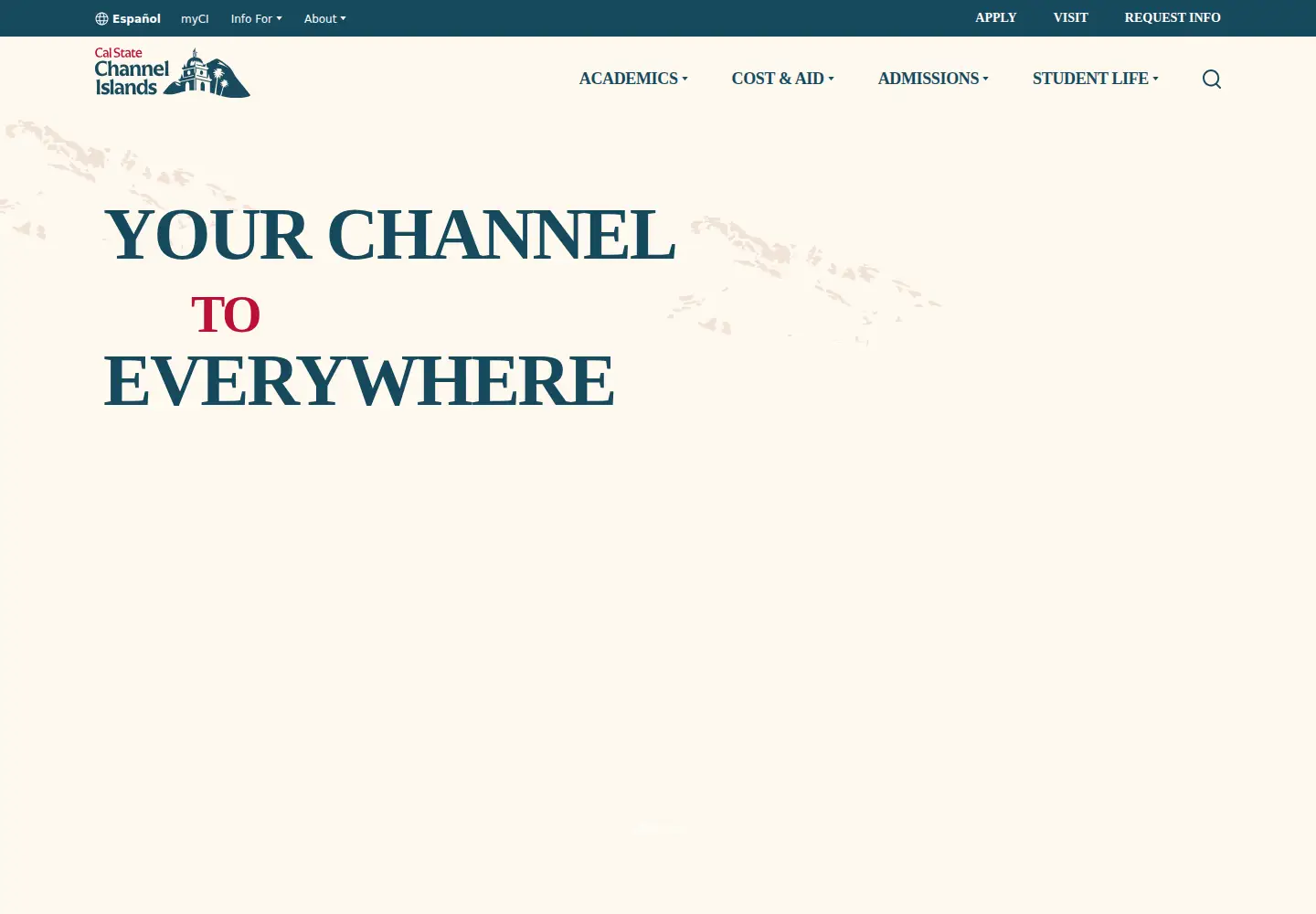Screenshot of csuci.edu