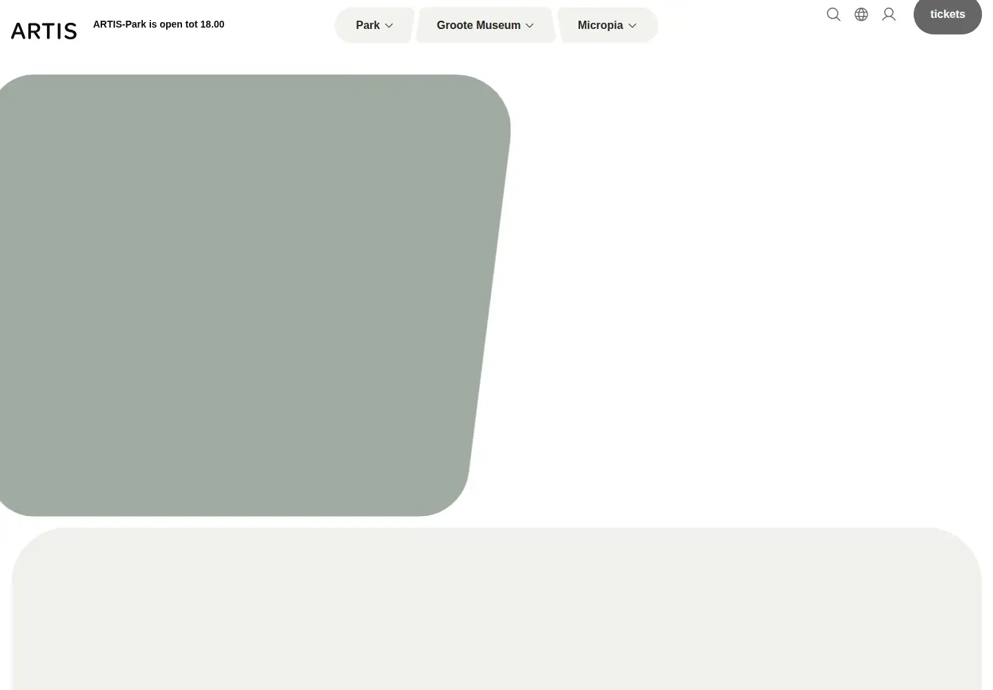 Screenshot of artis.nl