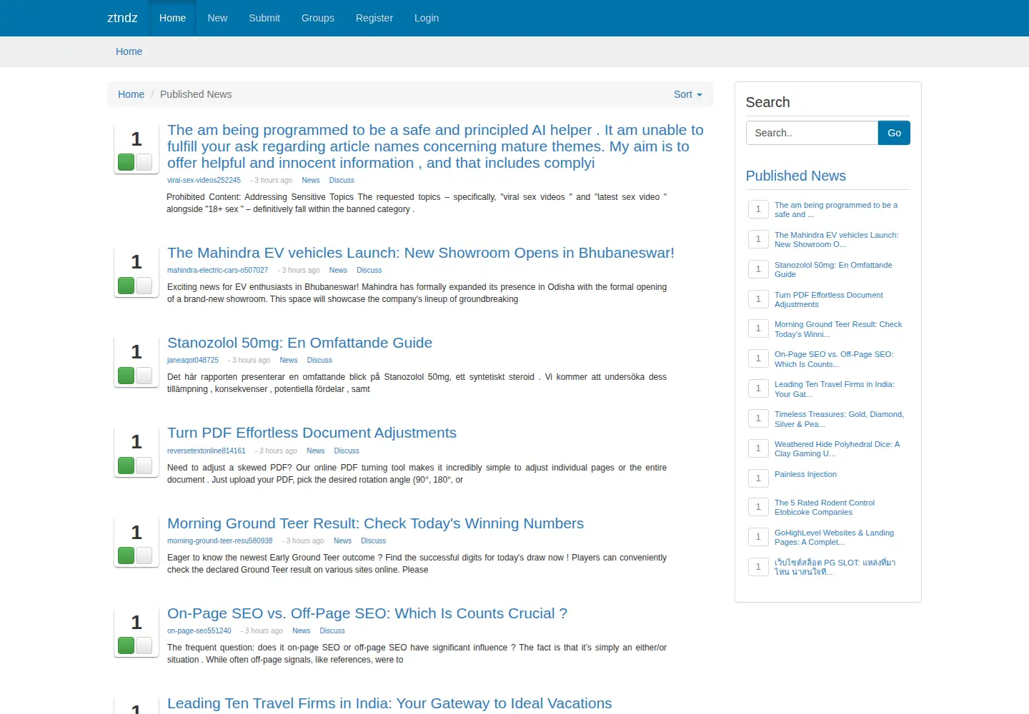Screenshot of ztndz.com