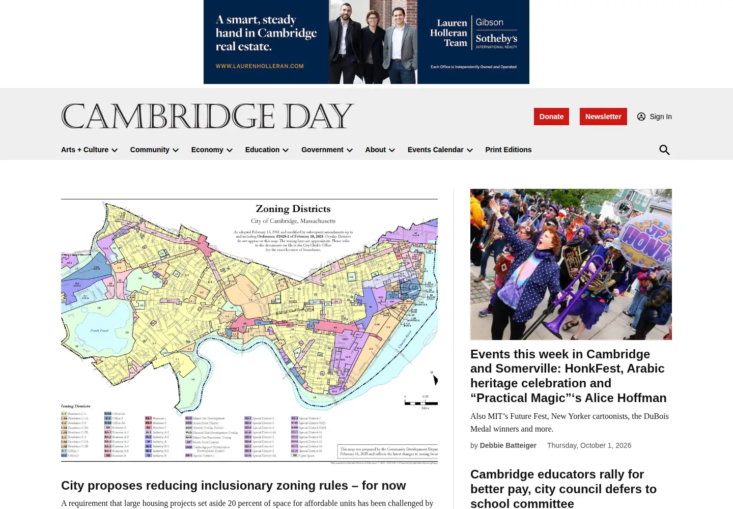 Screenshot of cambridgeday.com