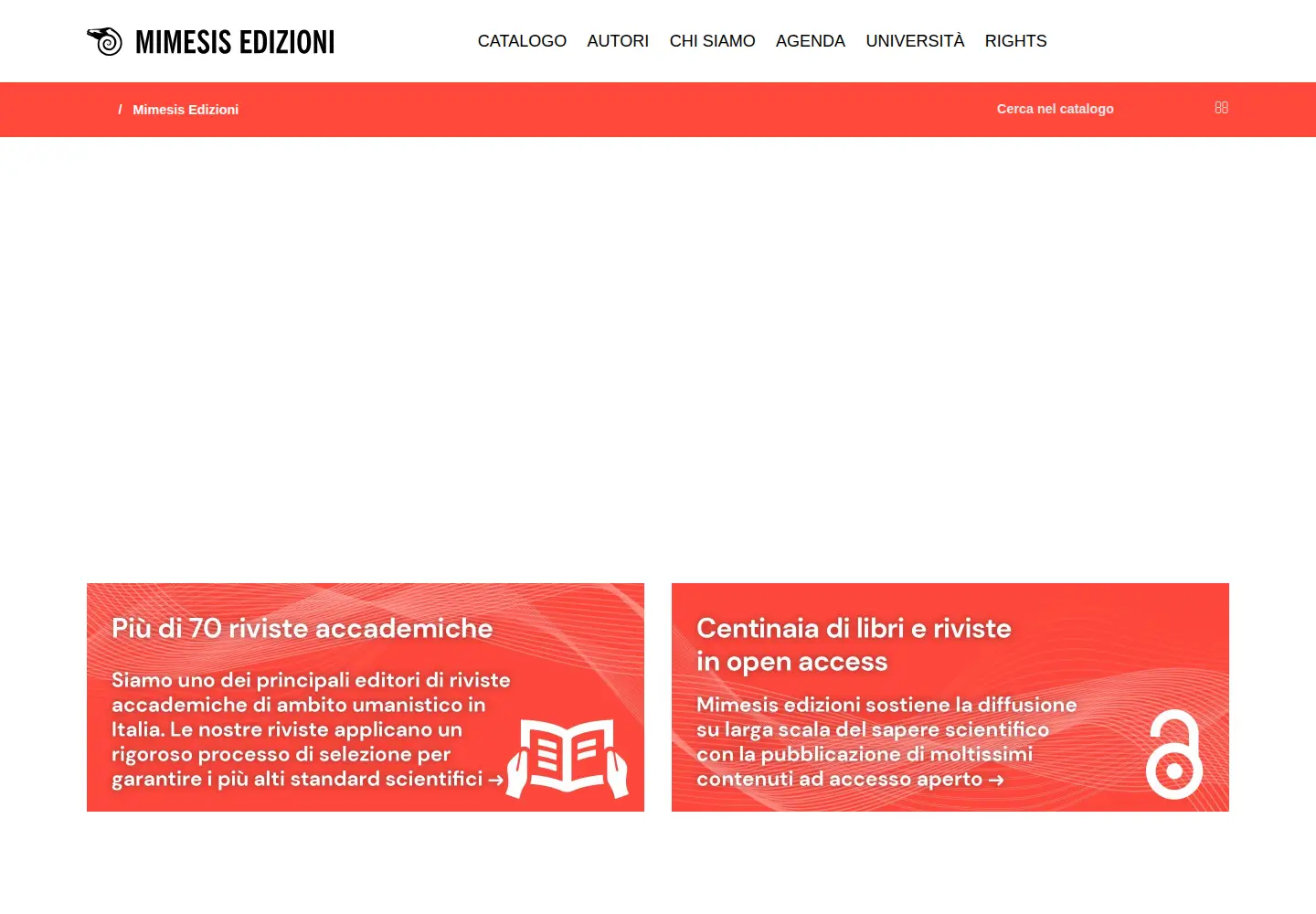 Screenshot of mimesisedizioni.it