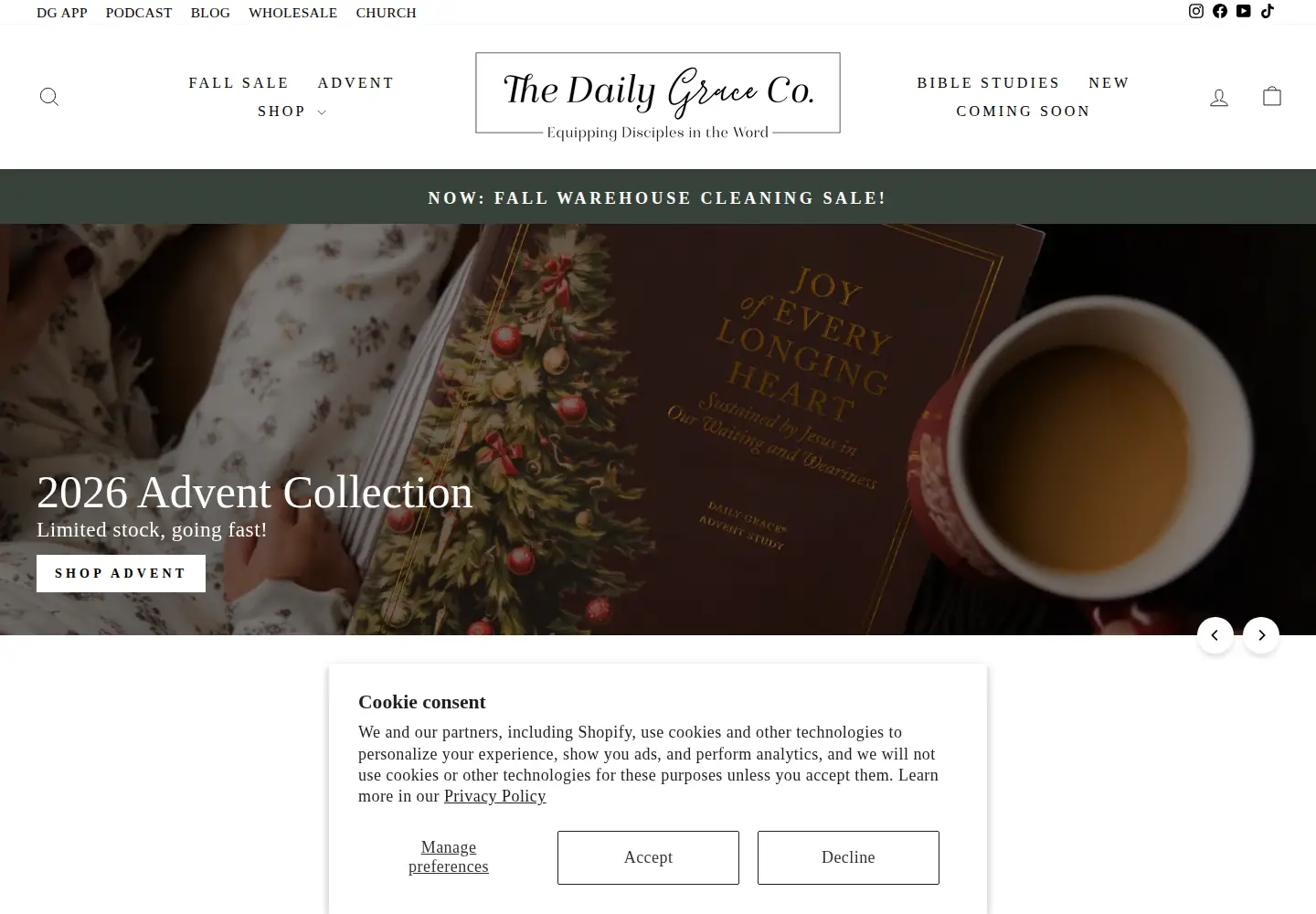 Screenshot of thedailygraceco.com