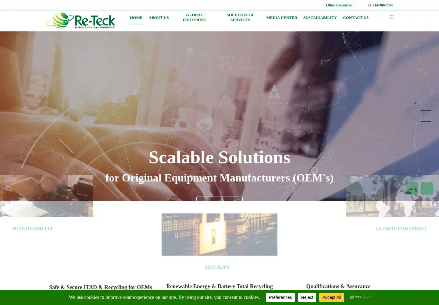 Screenshot of re-teck.com