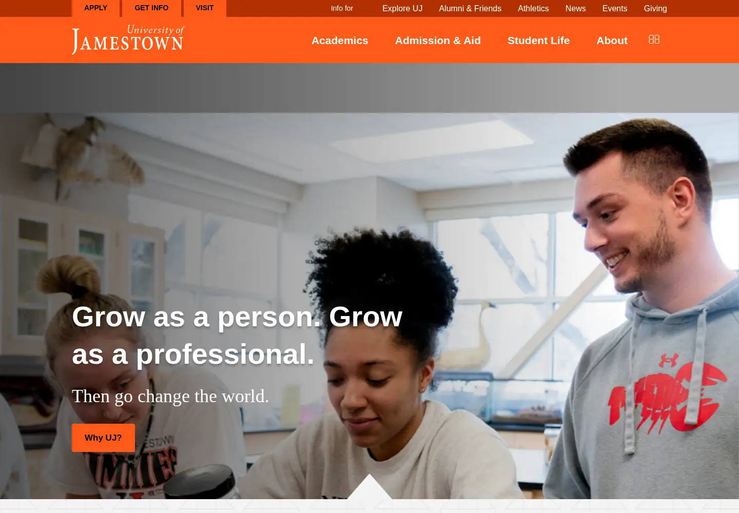 Screenshot of uj.edu