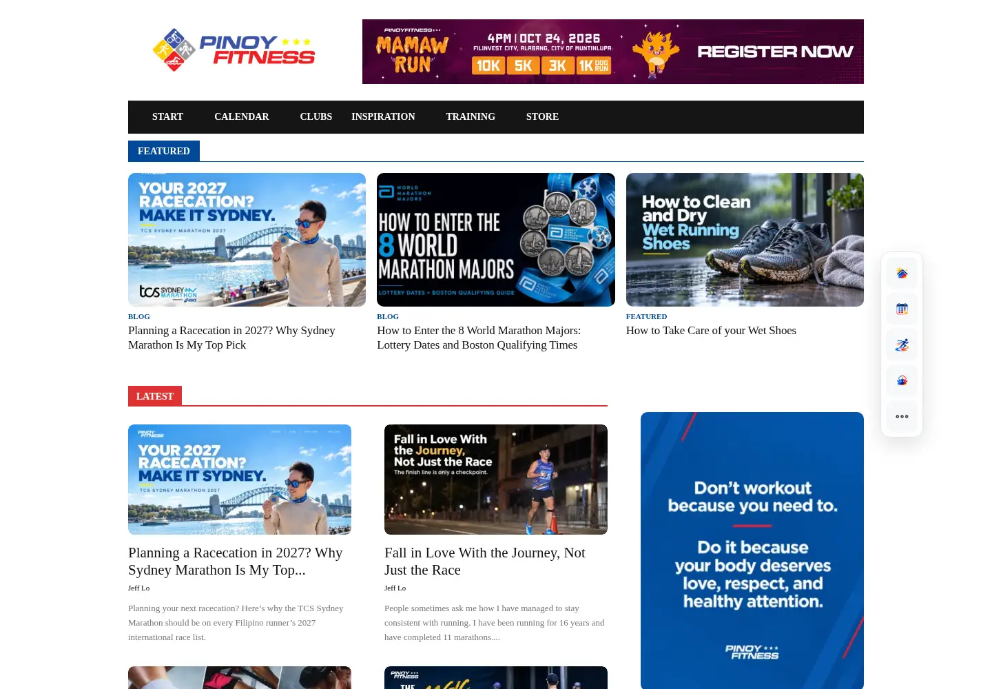 Screenshot of pinoyfitness.com