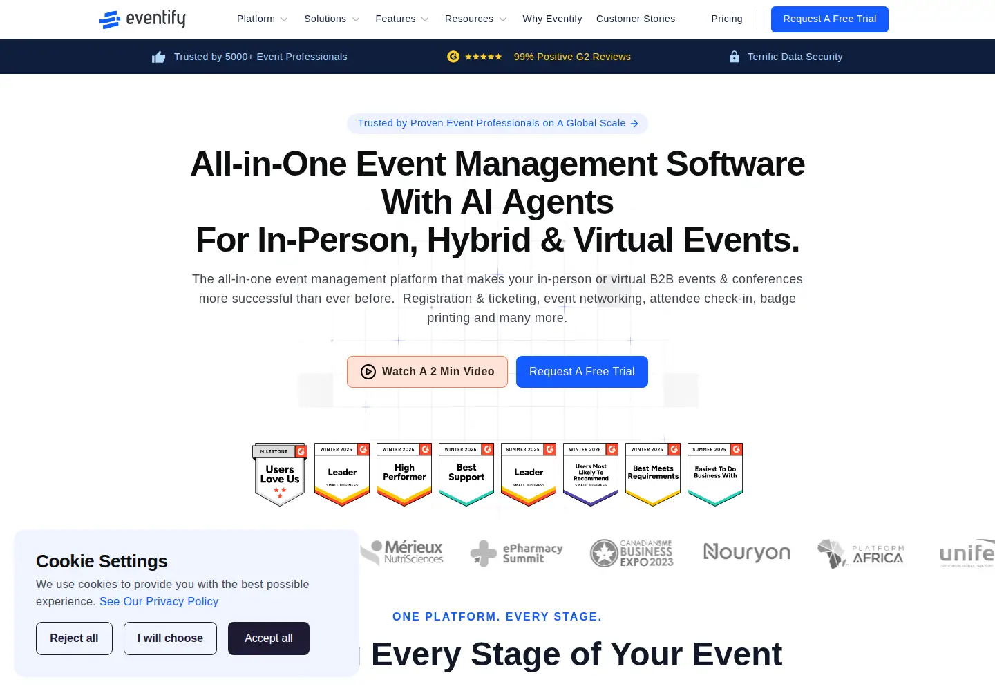Screenshot of eventify.io