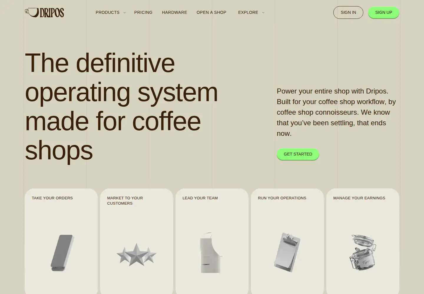 Screenshot of dripos.com