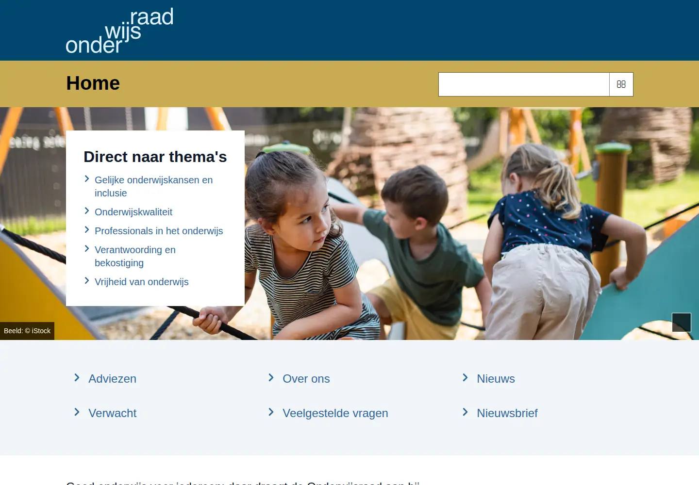 Screenshot of onderwijsraad.nl