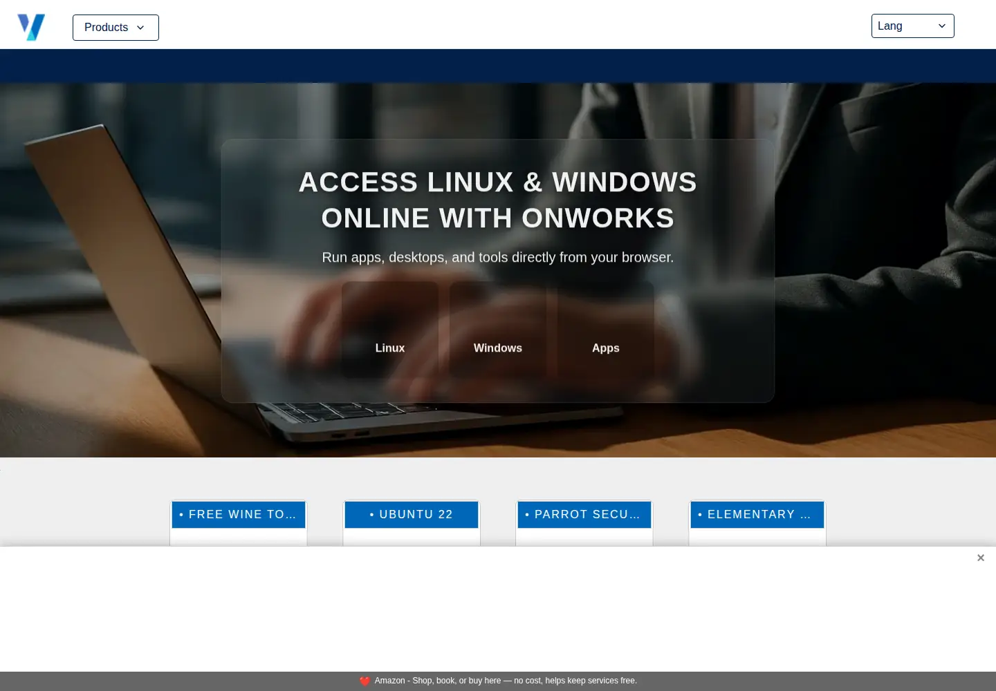Screenshot of onworks.net