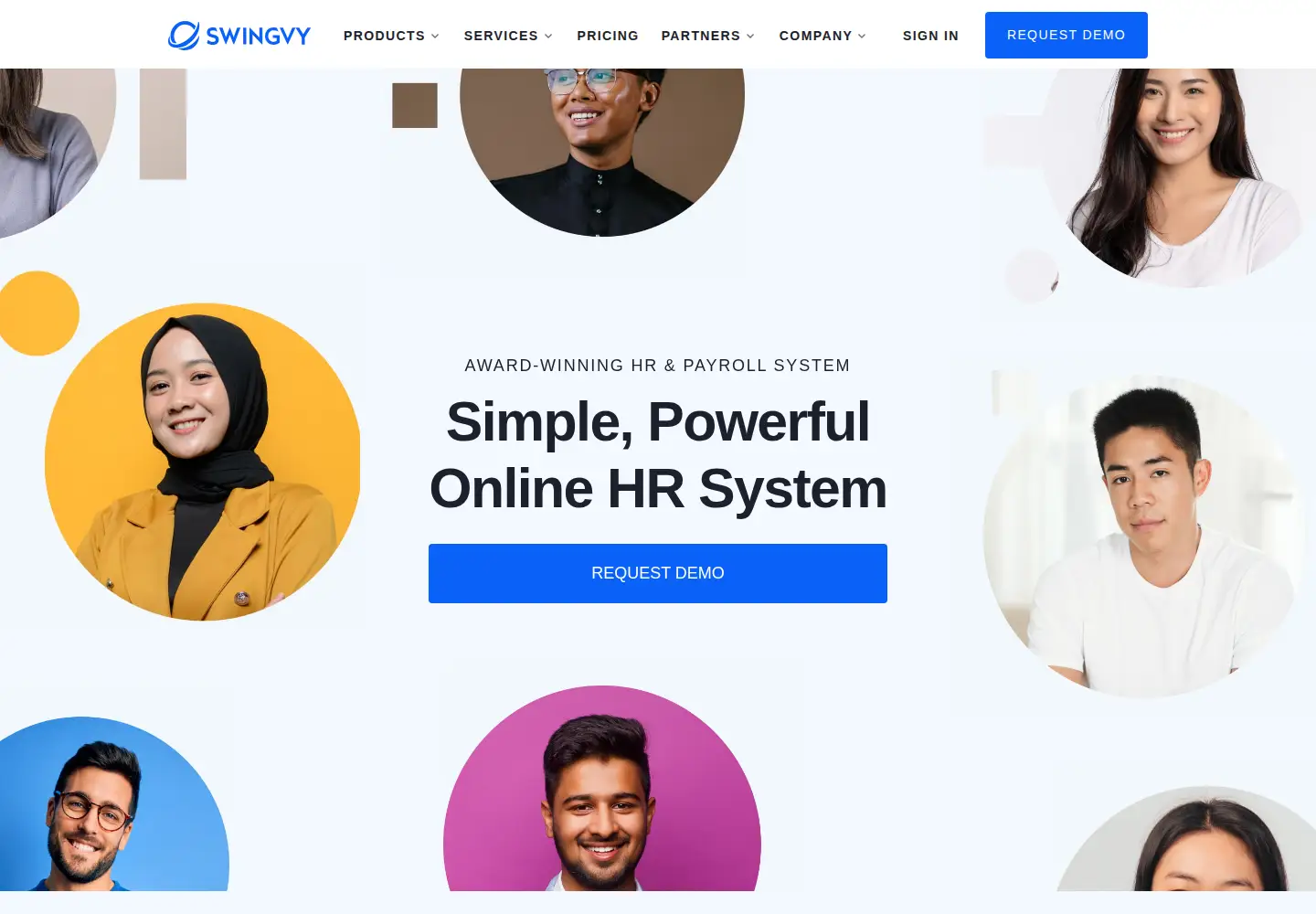 Screenshot of swingvy.com