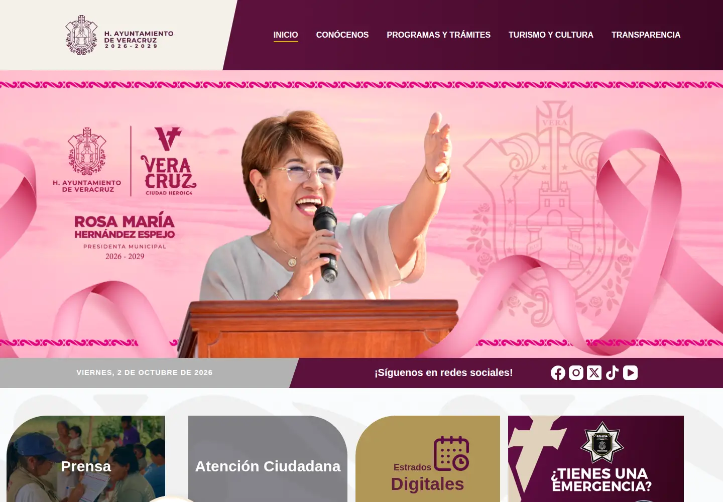 Screenshot of veracruzmunicipio.gob.mx