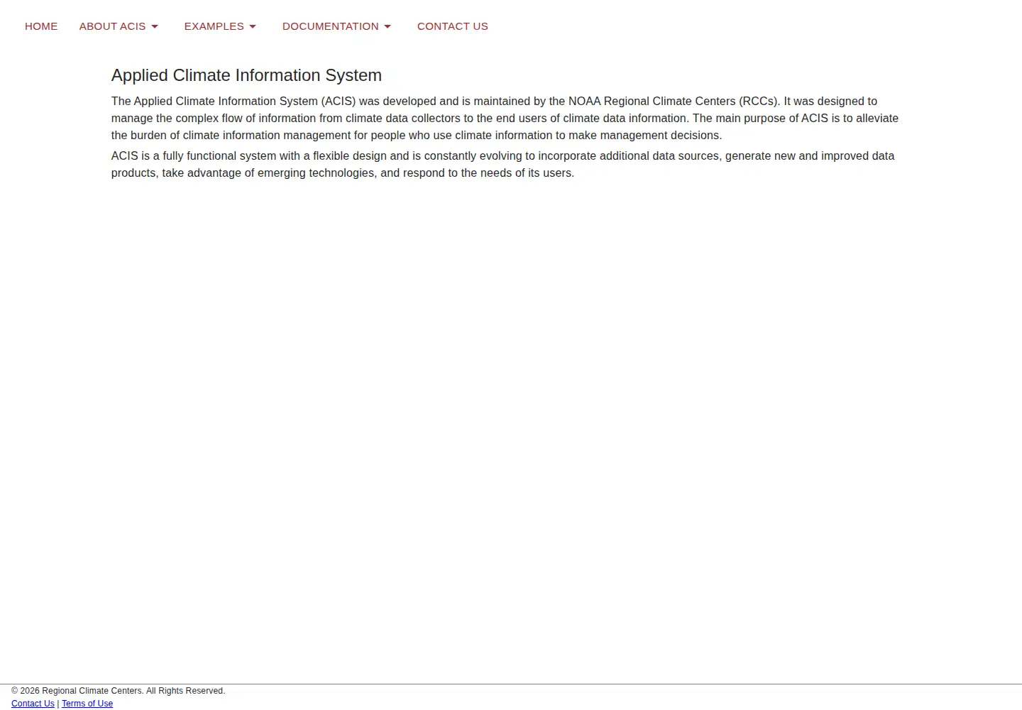 Screenshot of rcc-acis.org