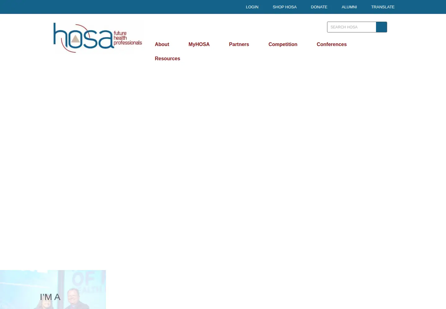 Screenshot of hosa.org