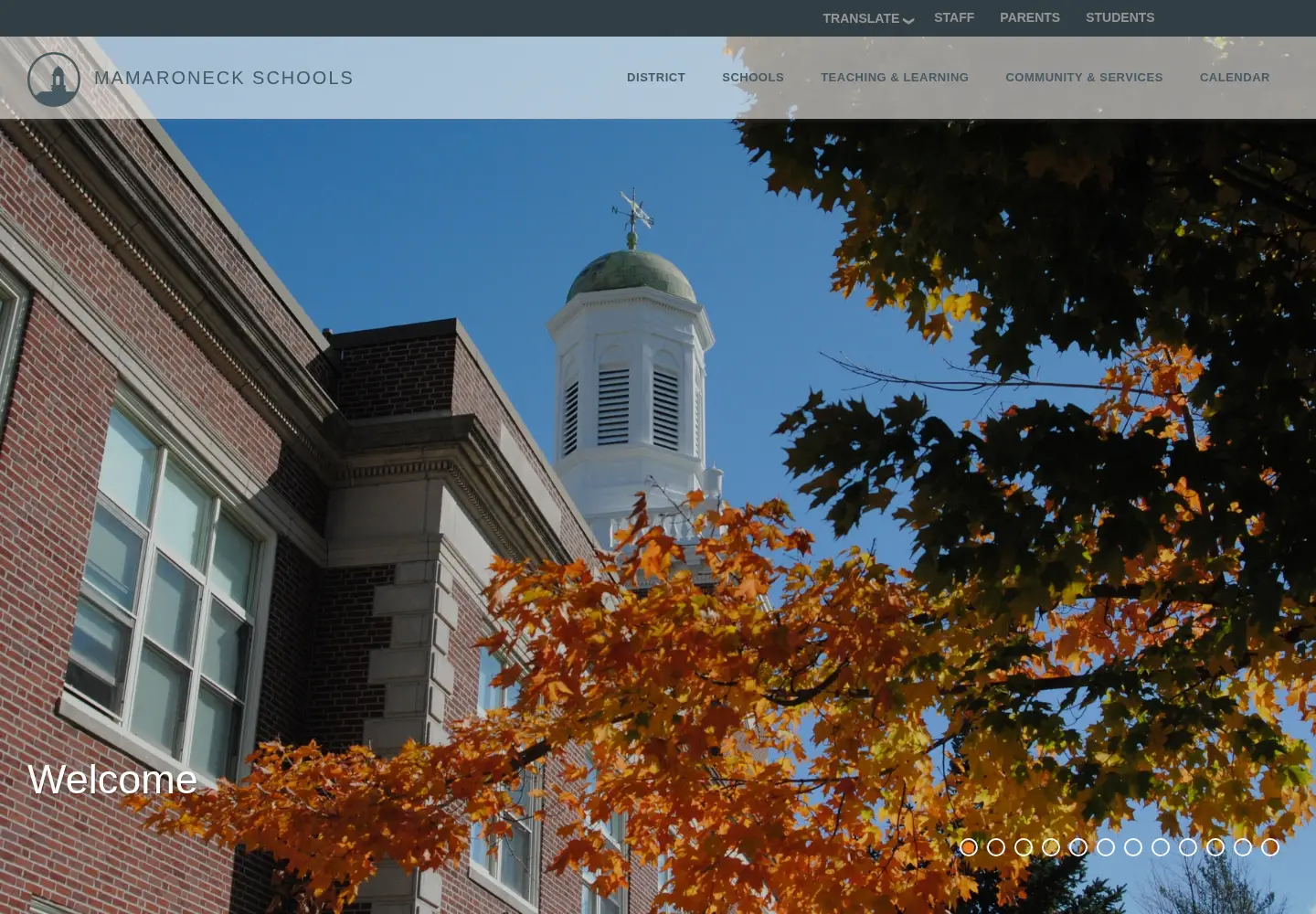 Screenshot of mamkschools.org