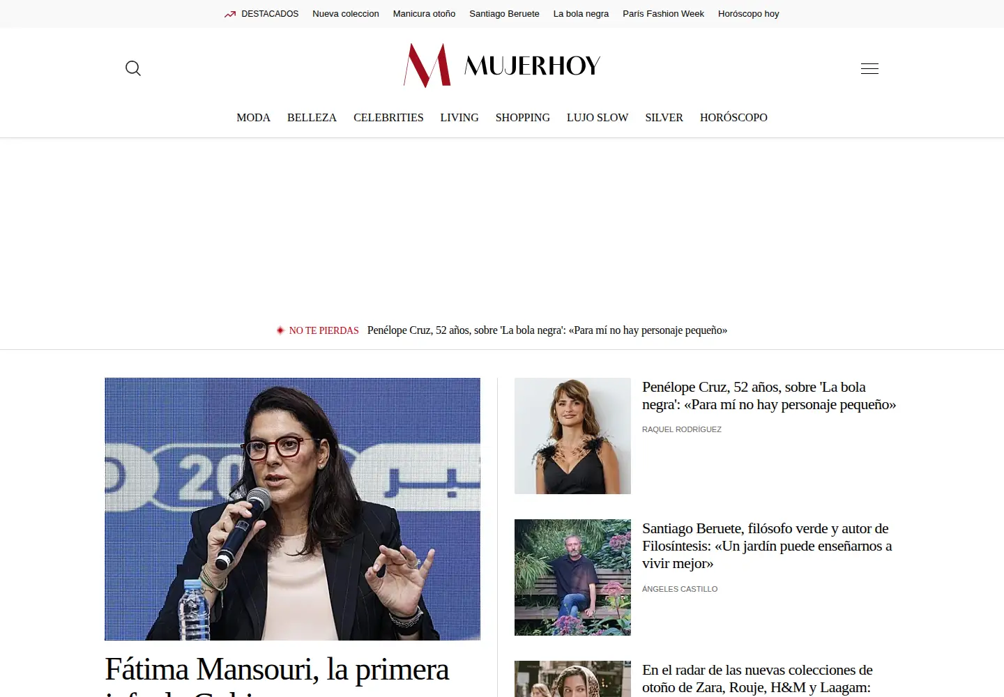 Screenshot of mujerhoy.com