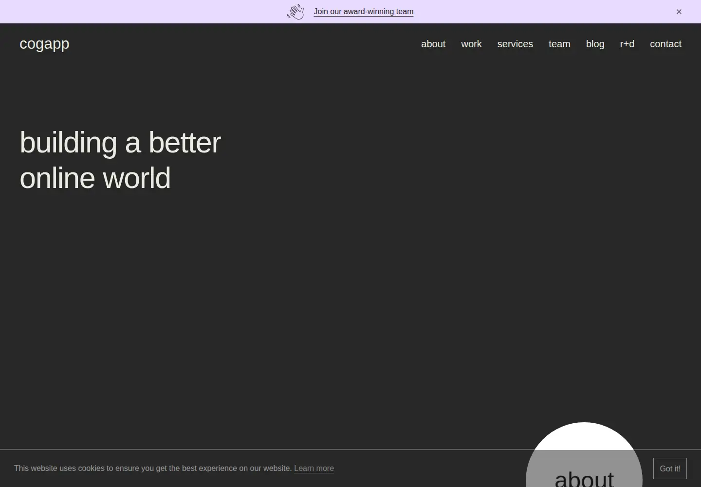 Screenshot of cogapp.com