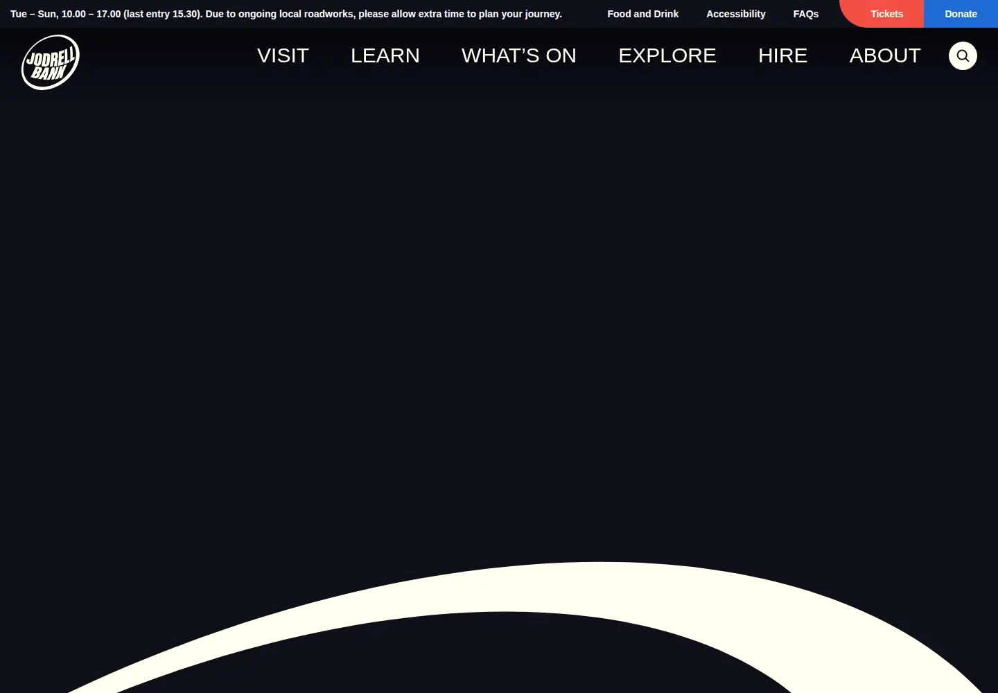 Screenshot of jodrellbank.net