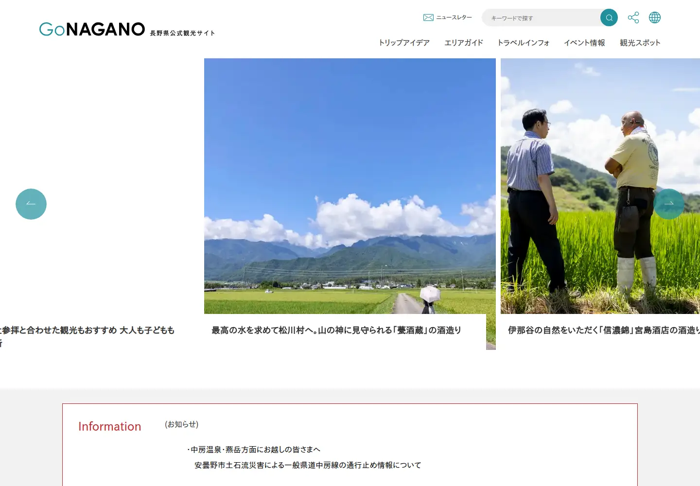 Screenshot of go-nagano.net