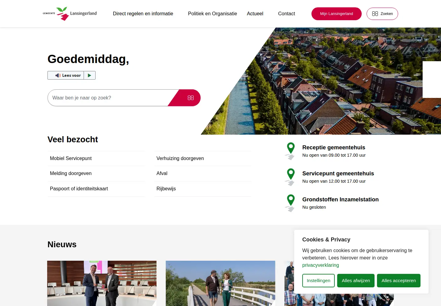 Screenshot of lansingerland.nl
