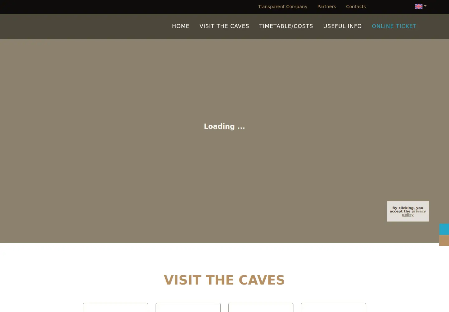 Captured homepage of frasassi.com in the current scan
