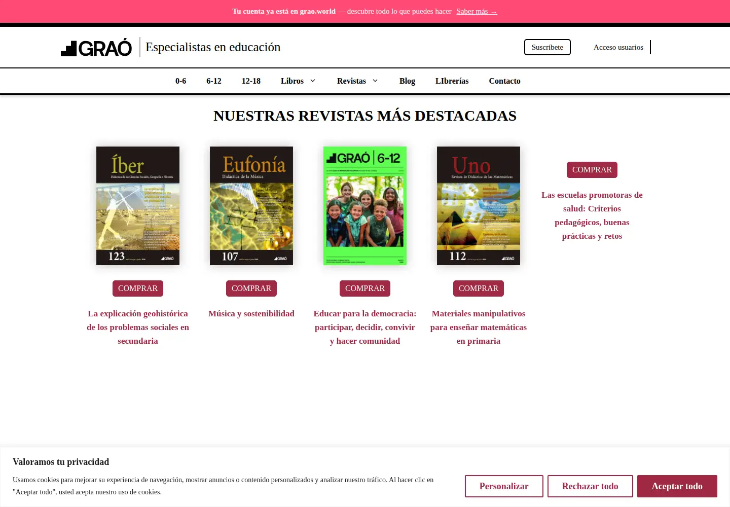 Screenshot of grao.com