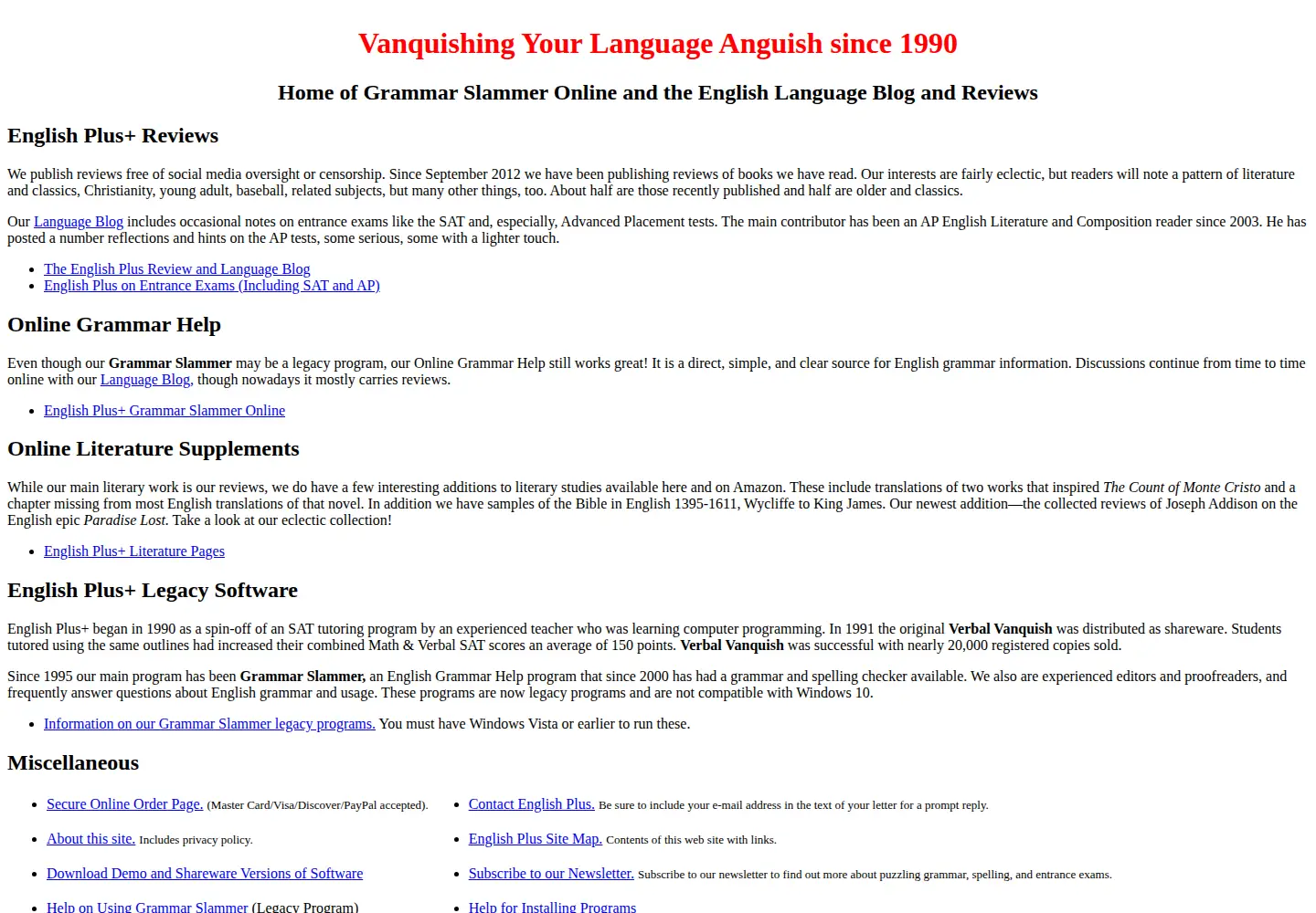 Screenshot of englishplus.com