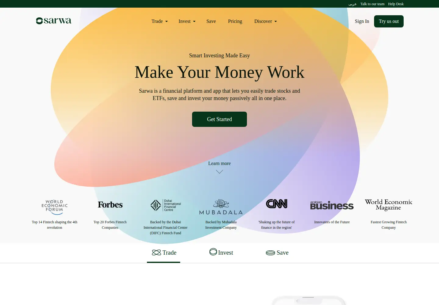 Screenshot of sarwa.co
