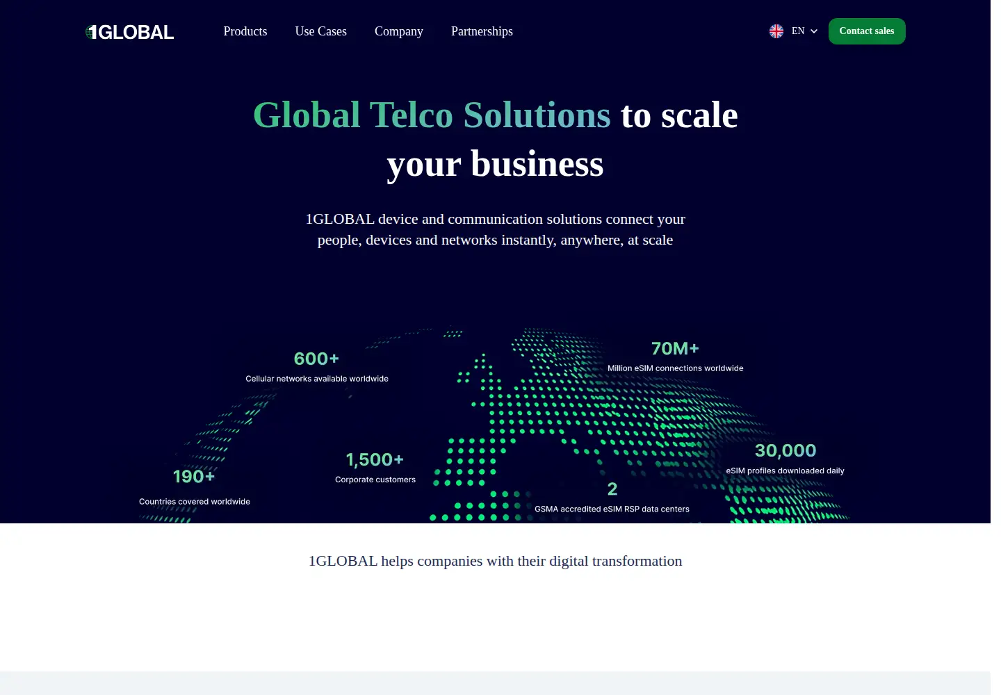 Screenshot of truphone.com
