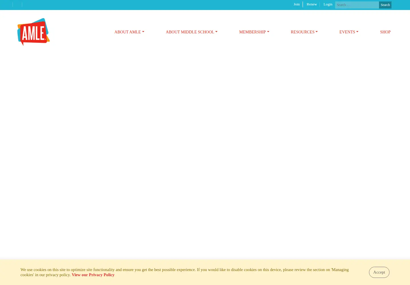 Screenshot of amle.org