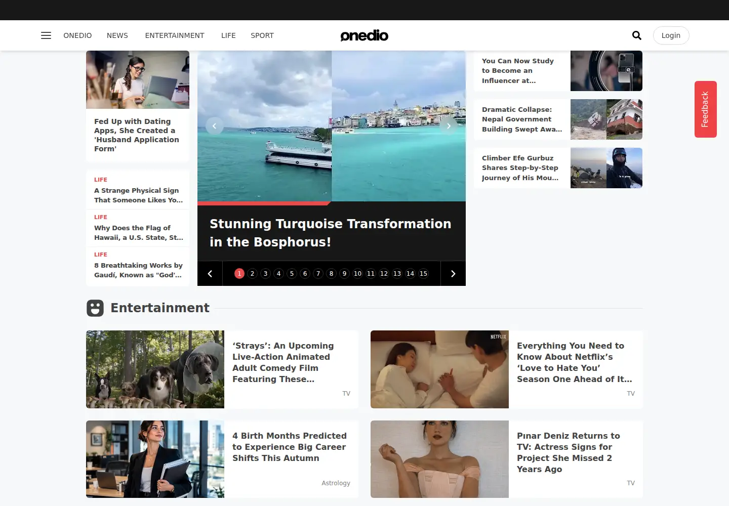 Screenshot of onedio.co