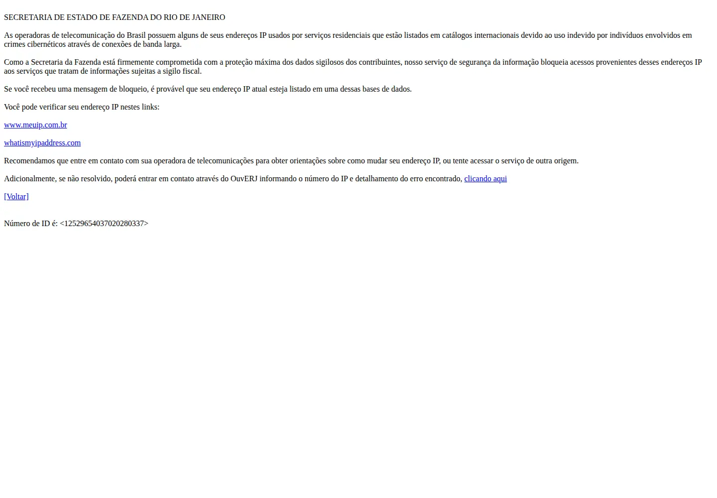 Screenshot of fazenda.rj.gov.br