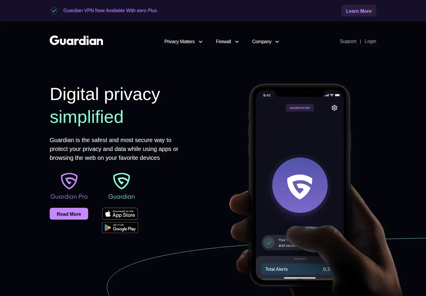 Screenshot of guardianapp.com